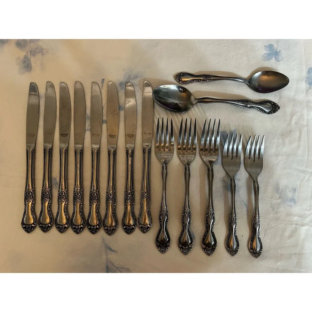 Reed And Barton Rebacraft Fleurette Flatware 15 Pcs Various